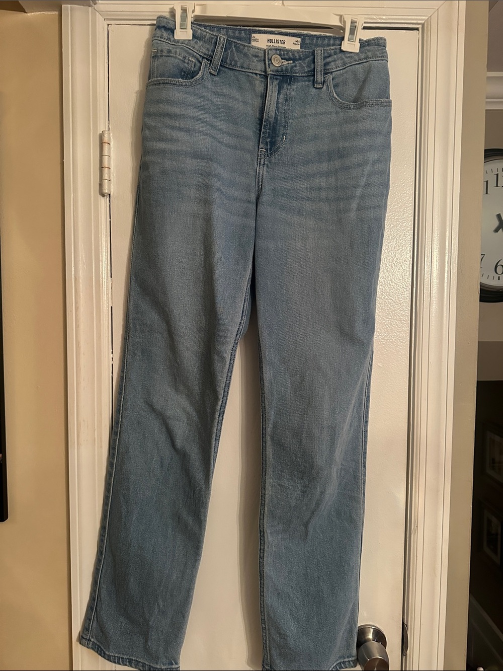 Hollister Light Wash Straight Leg Jeans
